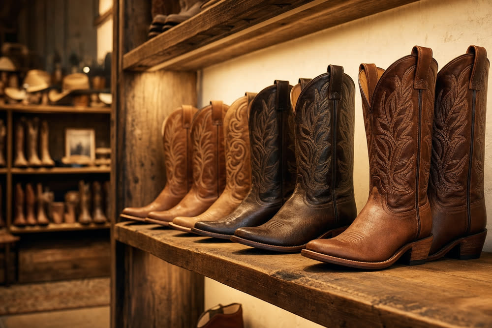 Western heritage brand activation with handcrafted leather boots